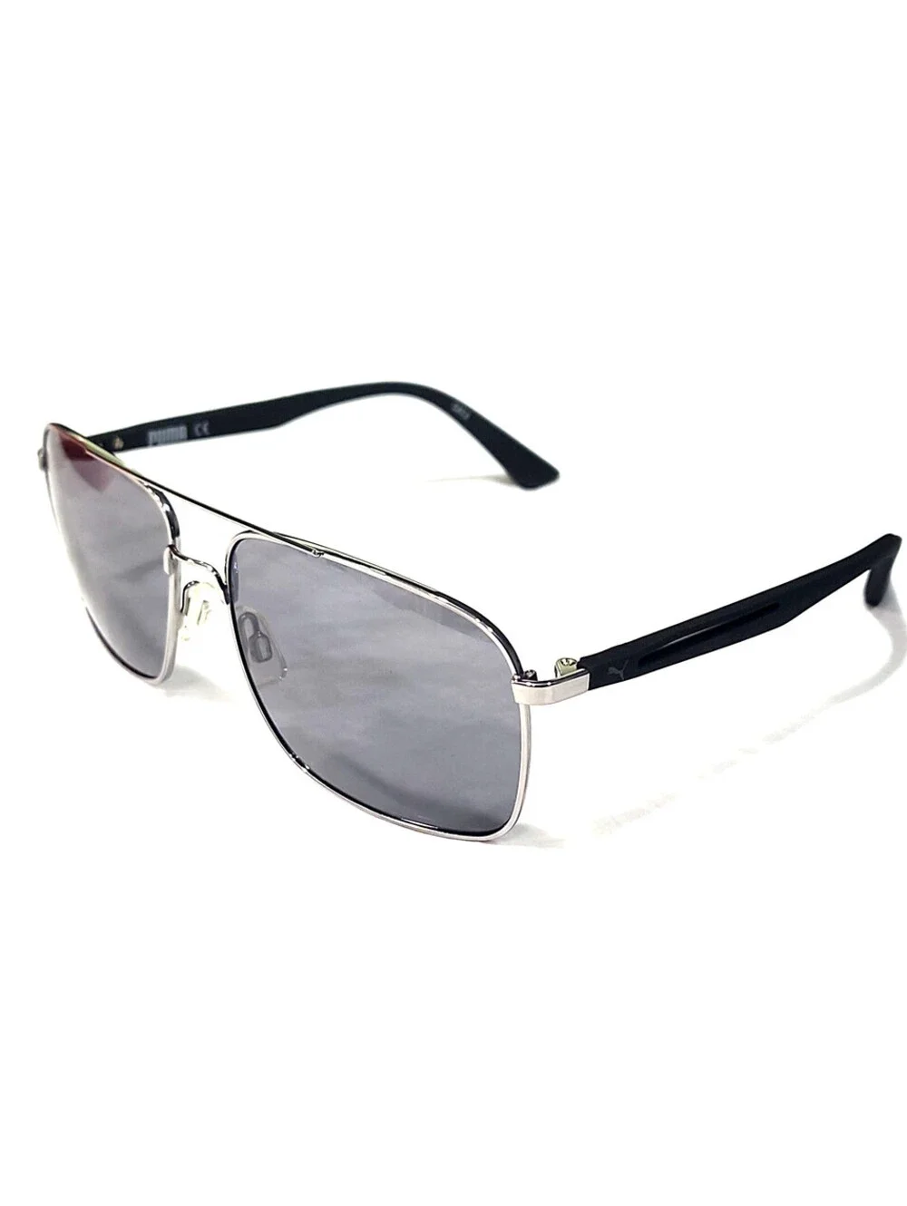 PUMA PU0006S 003 Flexstyle Gunmetal Square Sunglasses 59-16 135 New Box Pouch